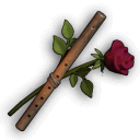 Flute With Rose